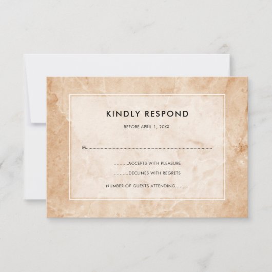 Stijlvolle marmeren achtergrond | Any Event RSVP Kaartje (Voorkant)