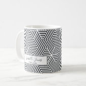 stijlvolle meetkundige scriptschool koffiemok (Voorkant links)