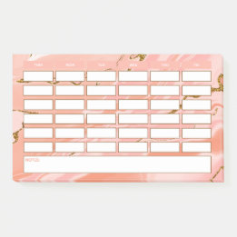 Stijlvolle meisjesachtige roze gouden schoolrooste post-it® notes