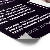 Stijlvolle microfoon, poocaster, podcast Advertere Poster (Hoek)