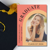 Stijlvolle middelbare school Afstuderen foto Aankondiging