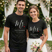 Stijlvolle Mijnheer Aangepaste Achternaam & Datum T-shirt