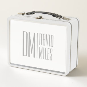 Stijlvolle Minimaal & Modern Grijs Beginletters &