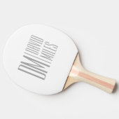 Stijlvolle minimal & Modern Grey Initialen & Naam  Tafeltennisbatje (Zijkant)