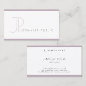 Stijlvolle, minimale Paarse witte kool Visitekaartje (Voorkant / Achterkant)