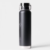 Stijlvolle minimalistische Black Company Business Waterfles (Achterkant)
