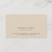 Stijlvolle minimalistische moderne professionele v visitekaartje (Achterkant)