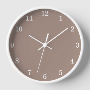 Stijlvolle Minimalistische Taupe Wandklok
