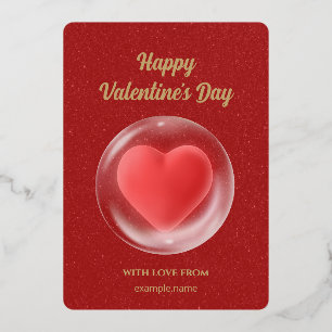 Stijlvolle & minimalistische Valentijnskaart Folie Feestdagenkaart