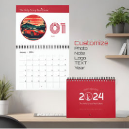 Stijlvolle minimalistische wandkalender voor het b kalender