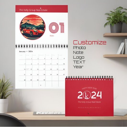 Stijlvolle minimalistische wandkalender voor het b kalender