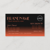 Stijlvolle Mirror Font Classic Black Reddish voeg  Visitekaartje (Achterkant)