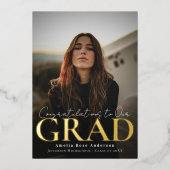 Stijlvolle Modern Afstuderen Aankondiging Kaart (Voorkant)