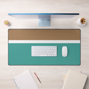 Stijlvolle Modern Fun Aqua Blauwgroen Witte Mocha  Bureaumat