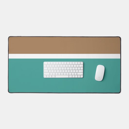 Stijlvolle Modern Fun Aqua Blauwgroen Witte Mocha  Bureaumat (Keyboard & Muis)