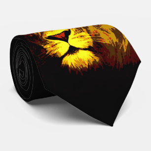 Stijlvolle Modern Lion Pop Art Stropdas