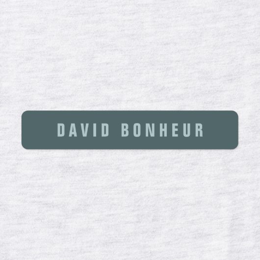 Stijlvolle modern ogende naam | Blauw Grijs IJzer- Labels (Design 2)