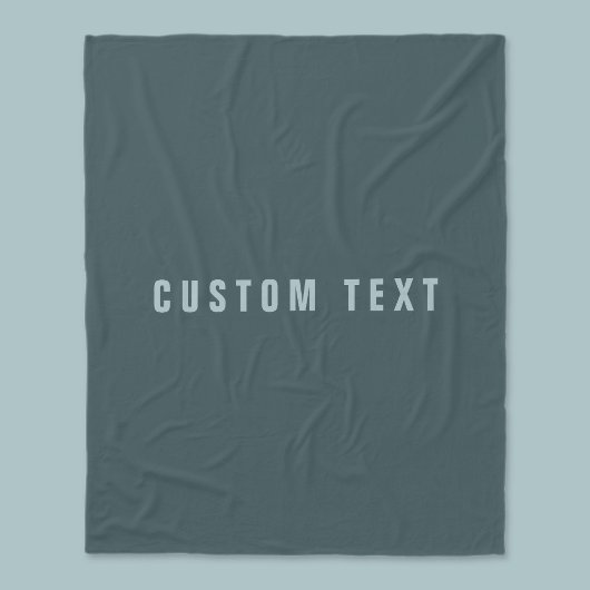 Stijlvolle modern ogende naam | Blauwgrijs Fleece Deken