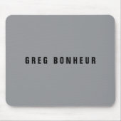 Stijlvolle modern ogende naam | Grijs en zwart Muismat (Voorkant)