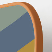 Stijlvolle Modern Stripes  Earth Tones Custom Pickleball Paddle (Links Detail)