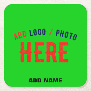 STIJLVOLLE MODERNE AANGEPASTE KALK GROEN GEVERIFIE VIERKANTE KARTONNEN ONDERZETTER