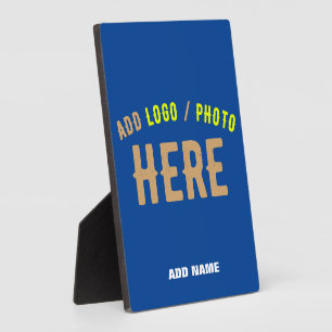 STIJLVOLLE MODERNE AANGEPASTE KOBALT BLAUW GEVERIF FOTOPLAAT