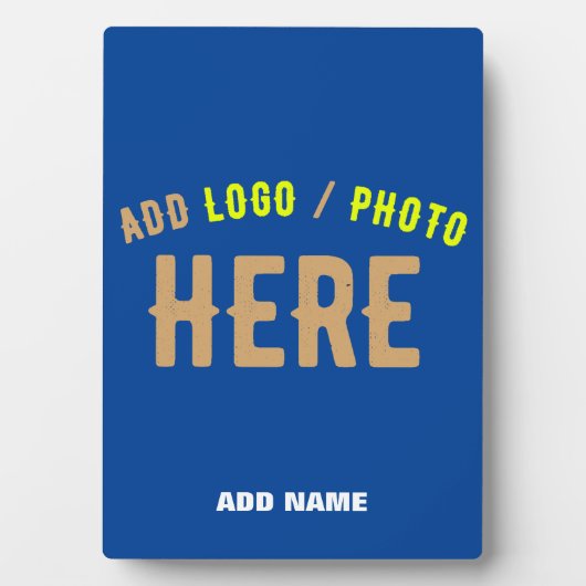 STIJLVOLLE MODERNE AANGEPASTE KOBALT BLAUW GEVERIF FOTOPLAAT (voorkant)