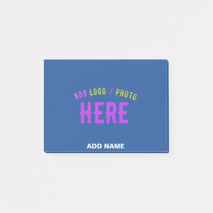 STIJLVOLLE MODERNE AANGEPASTE KOBALT BLAUW GEVERIF POST-IT® NOTES
