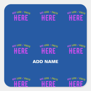 STIJLVOLLE MODERNE AANGEPASTE KOBALT BLAUW GEVERIF VIERKANTE STICKER