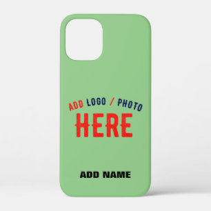 STIJLVOLLE MODERNE AANGEPASTE MUNT GROEN GEVERIFIE iPhone 12 MINI HOESJE