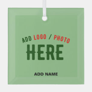 STIJLVOLLE MODERNE AANGEPASTE MUNT GROEN GEVERIFIE GLAS ORNAMENT