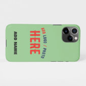 STIJLVOLLE MODERNE AANGEPASTE MUNT GROEN GEVERIFIE iPhone HOESJE (Achterkant horizontaal)