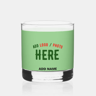 STIJLVOLLE MODERNE AANGEPASTE MUNT GROEN GEVERIFIE WHISKY GLAS