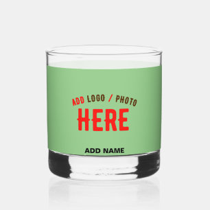 STIJLVOLLE MODERNE AANGEPASTE MUNT GROEN GEVERIFIE WHISKY GLAS