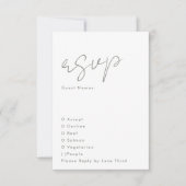 Stijlvolle Moderne Aangepaste Namen Sage Groene Br RSVP Kaartje (Voorkant)
