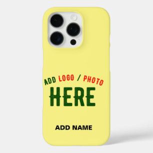 STIJLVOLLE MODERNE AANGEPASTE PASTEL GEEL GEVERIFI iPhone 16 PRO HOESJE