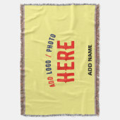 STIJLVOLLE MODERNE AANGEPASTE PASTEL GEEL GEVERIFI DEKEN (Voorkant Verticaal)