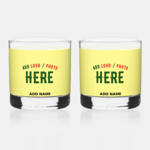STIJLVOLLE MODERNE AANGEPASTE PASTEL GEEL GEVERIFI WHISKY GLAS