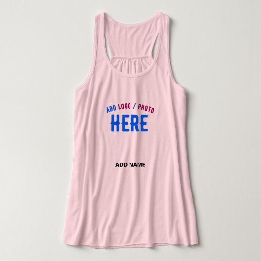 STIJLVOLLE MODERNE AANGEPASTE ZACHT ROZE GEVERIFIE TANKTOP (Design voorkant)