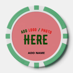 STIJLVOLLE MODERNE AANGEPASTE ZALM ROZE GEVERIFIEE POKER CHIPS