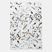 Stijlvolle moderne Abstracte keukenhanddoek (Verticaal)