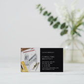 Stijlvolle moderne architectuurconstructie visitekaartje (Staand voorkant)