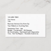 Stijlvolle, moderne auto visitekaartje (Achterkant)