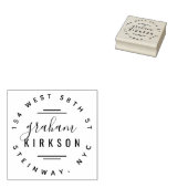 Stijlvolle moderne belettering persoonlijk retour  	rubberstempel (Gestempeld)