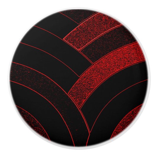 stijlvolle moderne chevrons keramische knop (Voorkant)