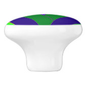 stijlvolle moderne chevrons keramische knop (Zijkant)