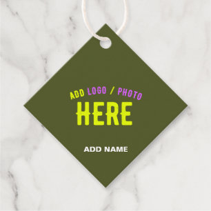STIJLVOLLE MODERNE CUSTOM ARMY GROEN GEVERIFIEERD BEDANKJES LABELS