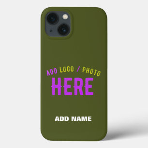 STIJLVOLLE MODERNE CUSTOM ARMY GROEN GEVERIFIEERD iPhone 13 HOESJE