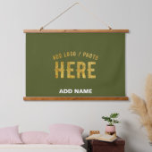 STIJLVOLLE MODERNE CUSTOM ARMY GROEN GEVERIFIEERD HANGEND WANDKLEED (Slaapkamer)