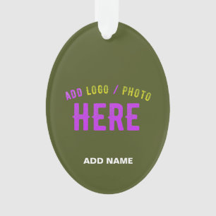 STIJLVOLLE MODERNE CUSTOM ARMY GROEN GEVERIFIEERD ORNAMENT